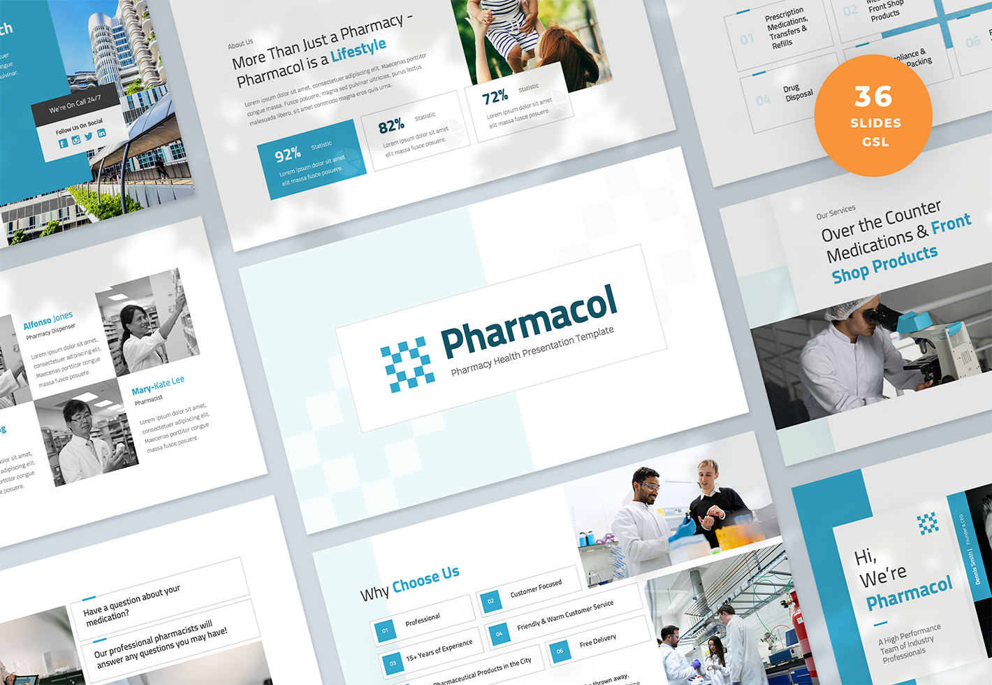 Pharmacy Health Presentation Google Slides Template