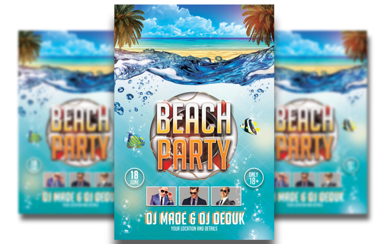 Beach Party Flyer Template #2 Corporate Identity