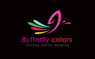 creative Butterfly Colors Logo