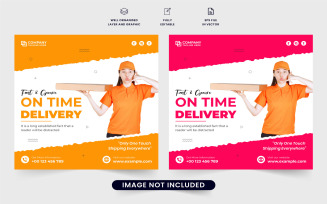Delivery business poster design vector