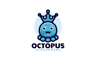 Octopus Simple Mascot Logo Style 1
