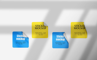 Square Sticker Mockup Vol 02