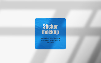 Square Sticker Mockup Vol 21