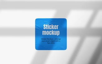 Square Sticker Mockup Vol 21