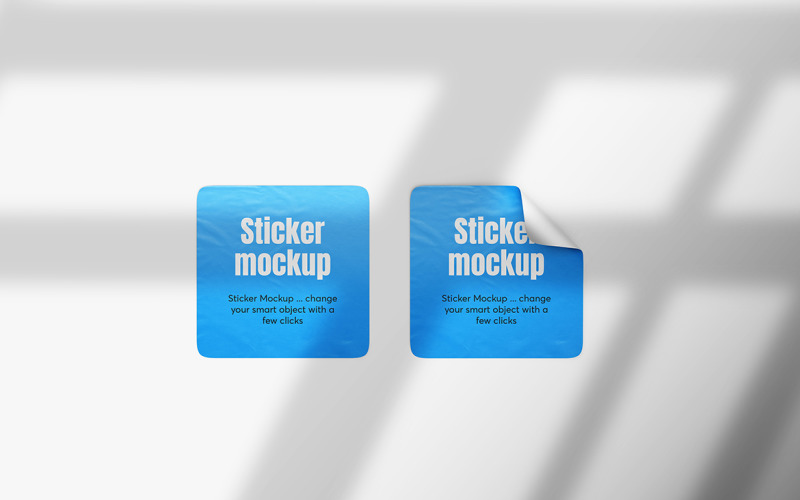 Square Sticker Mockup Vol 22 Product Mockup