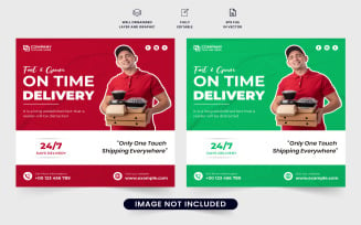Supermarket delivery service template vector