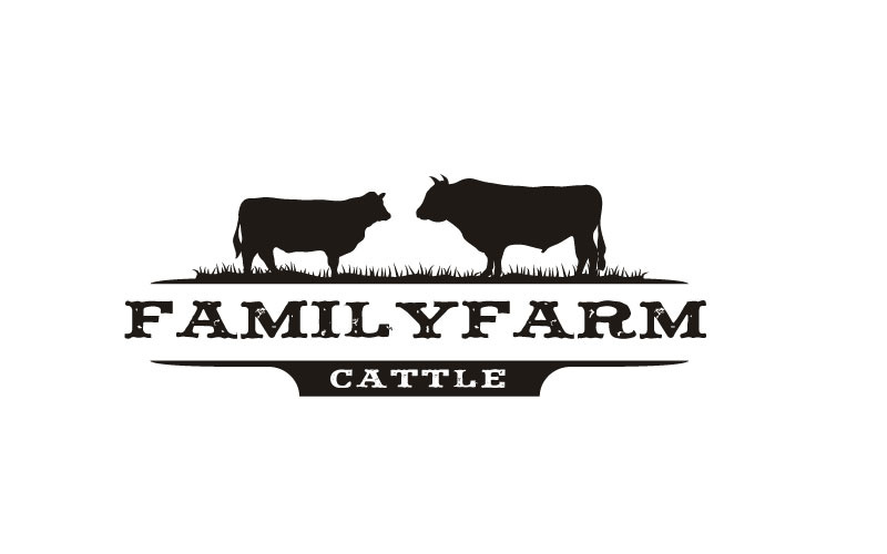 Vintage Angus Cattle, Livestock Logo Design Inspiration Logo Template