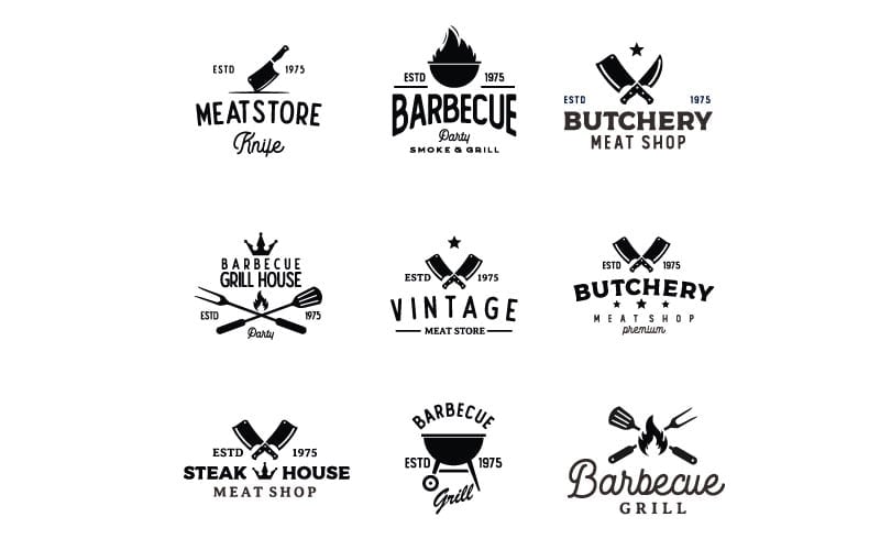 Kit Graphique #285874 Butcher Vintage Web Design - Logo template Preview