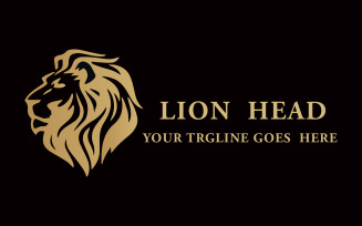 Company Lion Head Logo Template
