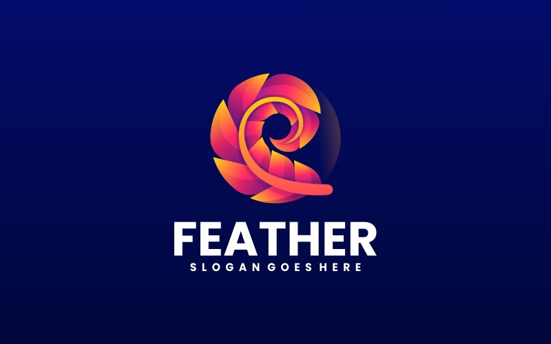 Feather Gradient Logo Style 1 Logo Template