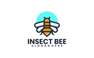 Insect Bee Simple Mascot Logo Design