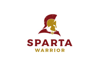 Retro Spartan Sparta Logo, Spartan Helmet Logo Design Inspiration