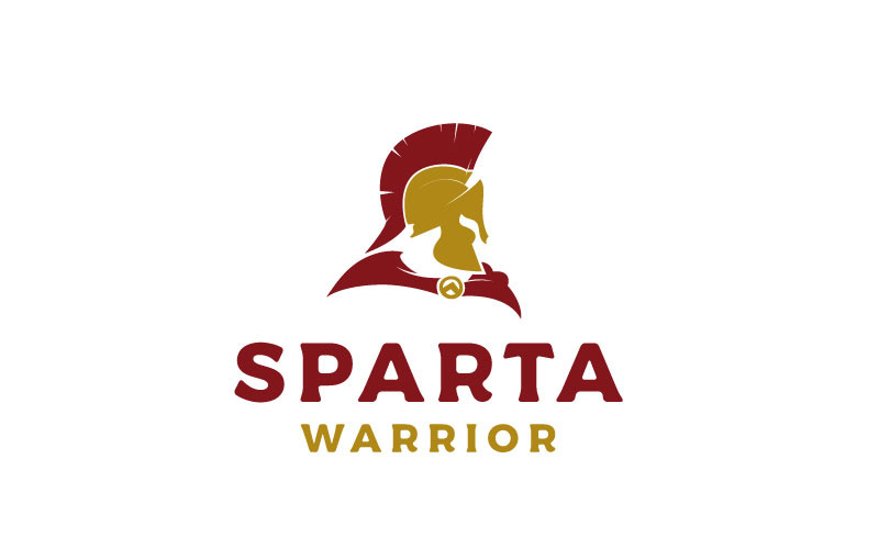 Retro Spartan Sparta Logo, Spartan Helmet Logo Design Inspiration Logo Template