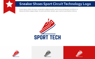 Sneaker Shoes Sport Circuit Technology Modern Logo