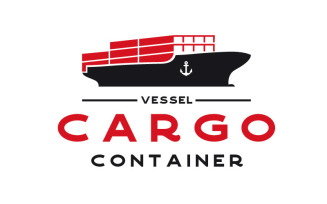 Vintage Cargo Vessel Ship Logo Design
