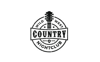 Vintage Rustic Classic Country Music Logo Design