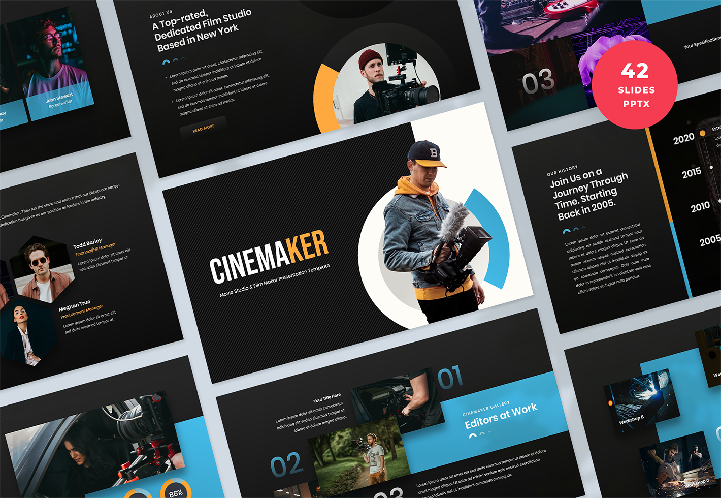 Movie Studio and Film Maker Presentation PowerPoint Template