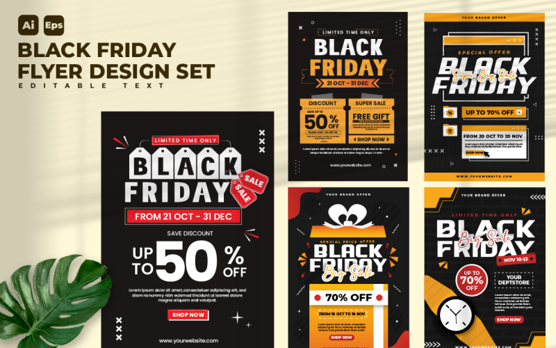 Black Friday Flyer Design Template V4 Corporate Identity