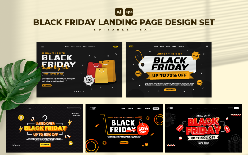 Black Friday Landing Page Design V1 Corporate Identity