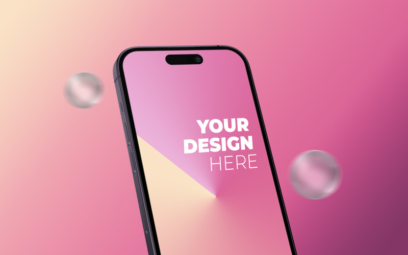 iPhone 14 Pro PSD Mockup Template Product Mockup