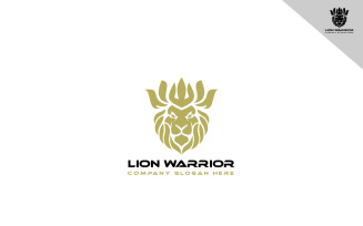 Modern Lion Warrior Logo Template