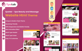 Spalab - Spa Beauty and Massage Website Template