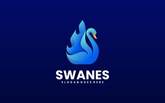 Swan Gradient Logo Design 4