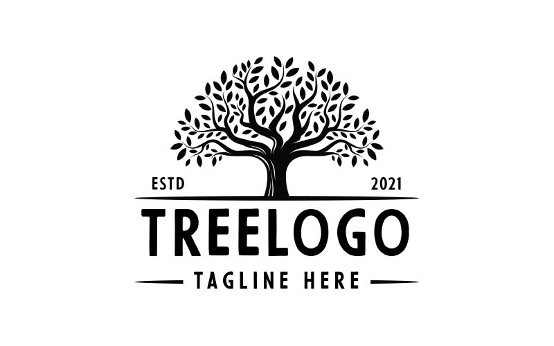 Vibrant Tree Logo Design.Tree of Life Logo Design Inspiration Logo Template