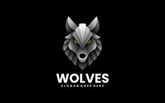 Wolf Gradient Logo Style 2