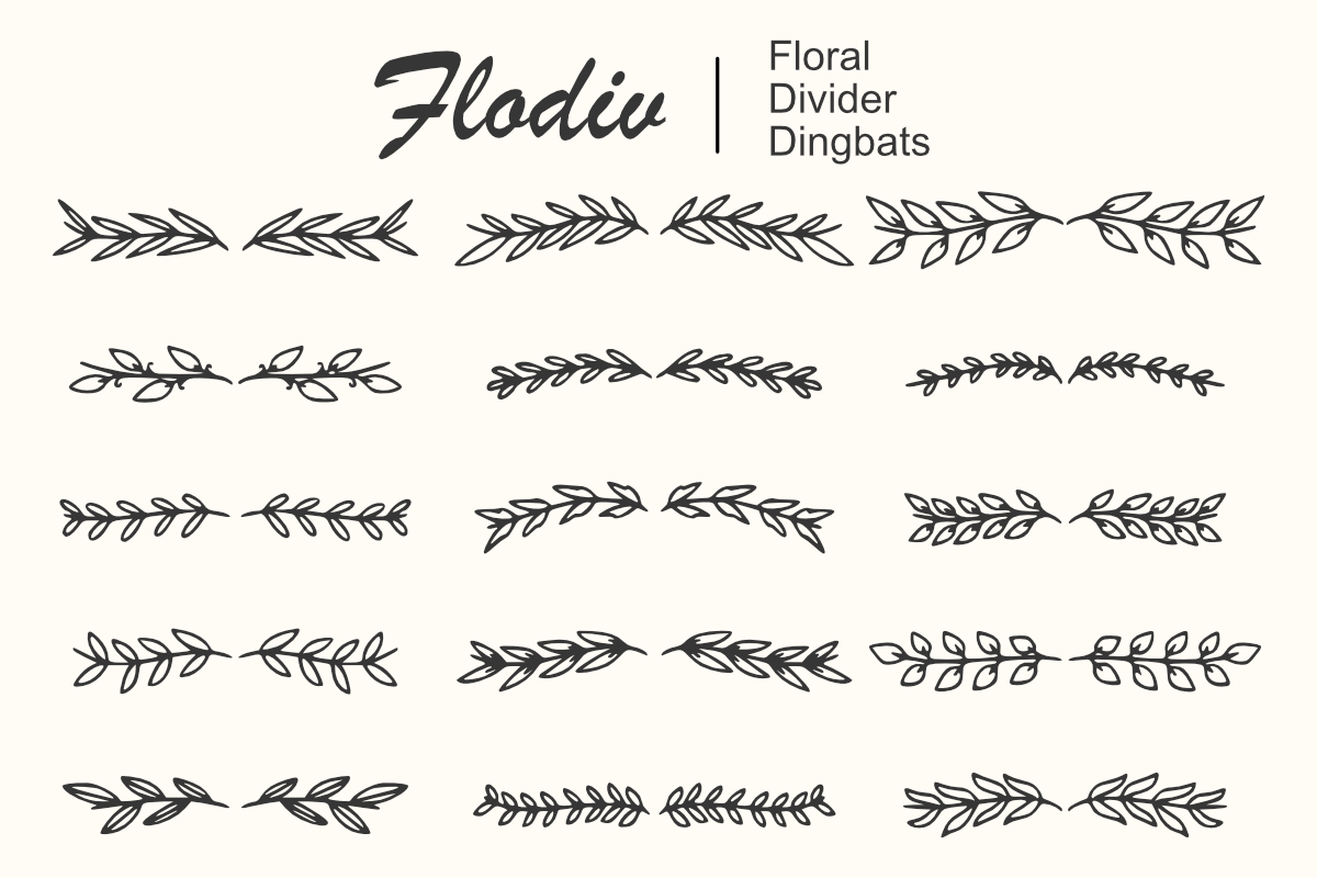 Flodiv - Divider Floral Dingbat Font