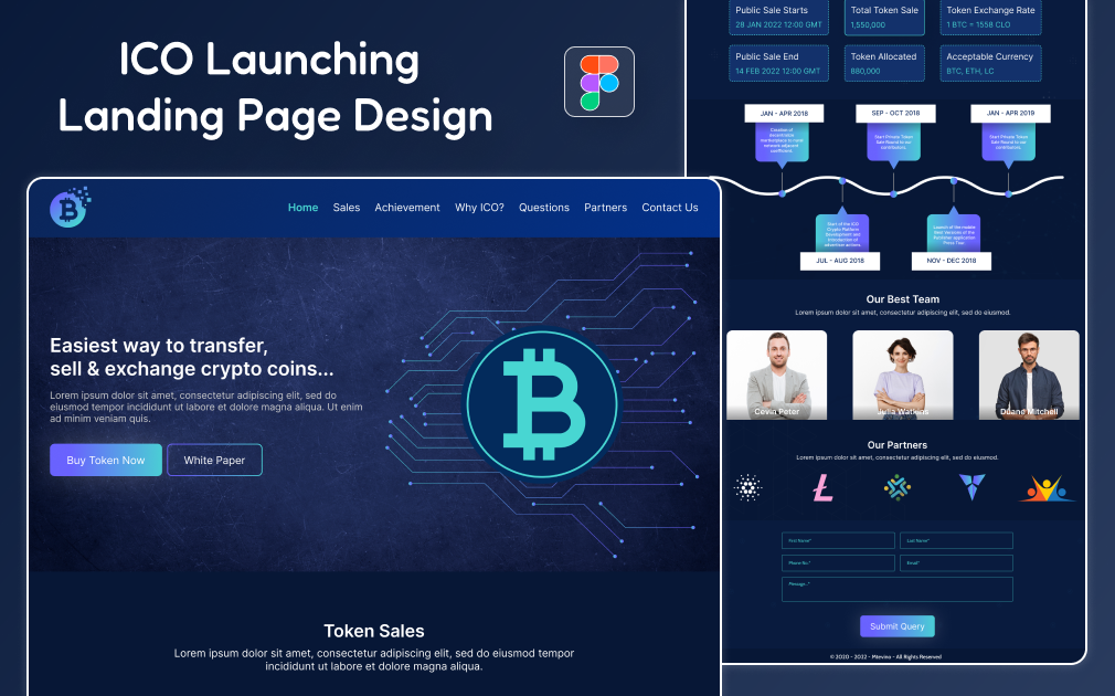 ICO Launching - Landing Page Figma Kit