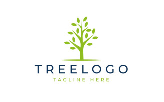 Abstract Tree Logo Design Vector Template