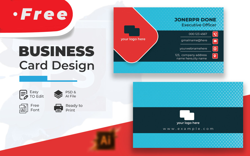FREE Business Card Design Template Corporate Identity