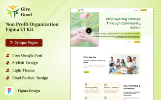 Give Good - Non Profit Organization Website Figma UI Kit