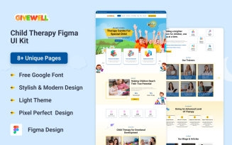 Givewell - Child Therapy Website Figma Kit