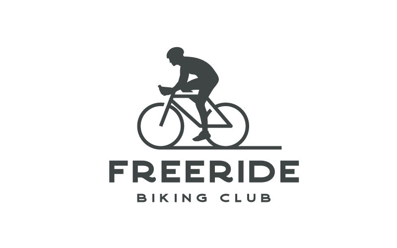 Bicycle, Cyclist Silhouette Logo Design Inspiration Logo Template