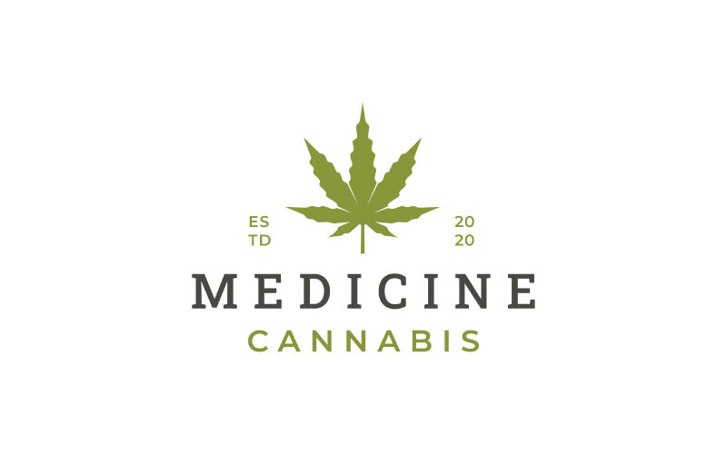 CBD Cannabis Hemp Marijuana Leaf Logo Design Vector Template Logo Template