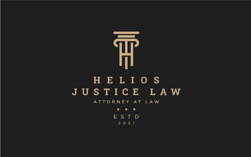 Initial Letter H For Law Firm Logo Icon Vector Design Logo Template