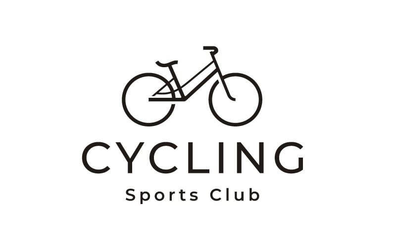 Line Art Bicycle Logo Design Vector Template Logo Template