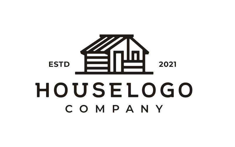 Line Art Simple House Logo Design Inspiration Logo Template