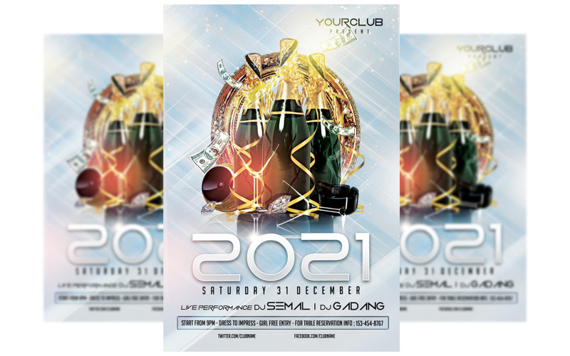 New Year Party - Flyer Template#4 Corporate Identity