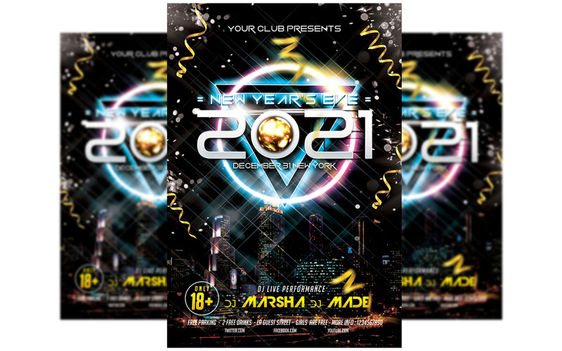 New Year's Eve - Flyer Template Corporate Identity