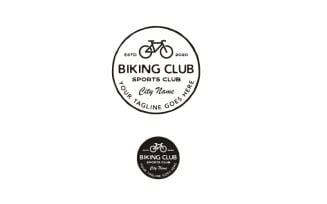 Vintage Hipster Bicycle Vector Round Emblem Badge Logo Template