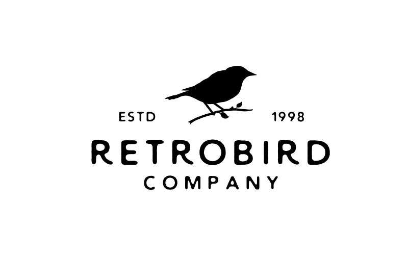 Vintage Retro Bird Silhouette Logo Design Template Logo Template