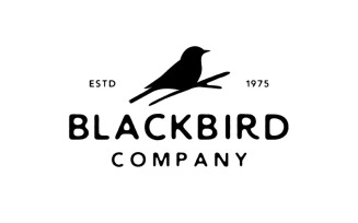 Vintage Retro Bird Silhouette Logo Design Vector Template