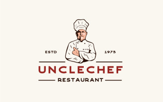 Vintage Retro Chefs For Restaurant Logo Design Template