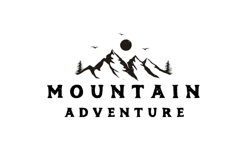 Vintage Rustic Hipster Mountain Adventure Logo Design Template Logo Template