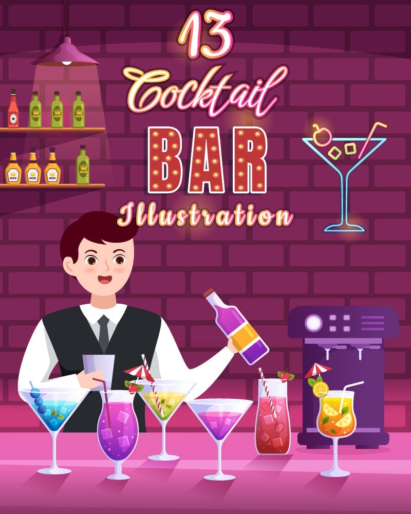Kit Graphique #286269 Cocktail Bar Divers Modles Web - Logo template Preview