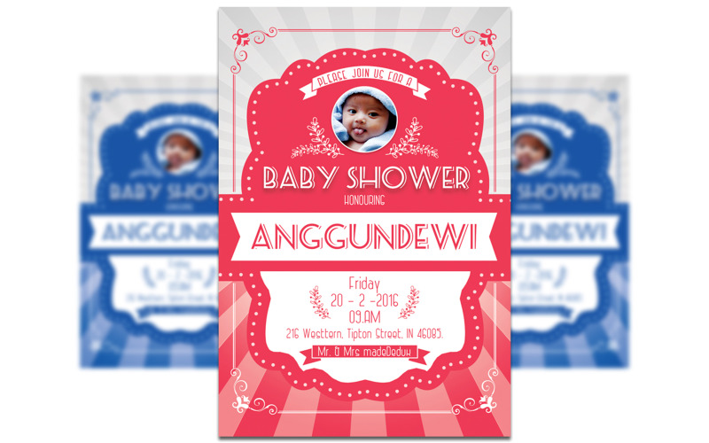 Baby Shower Invitation - Flyer Template #2 Corporate Identity