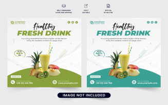 Healthy drink promotional template